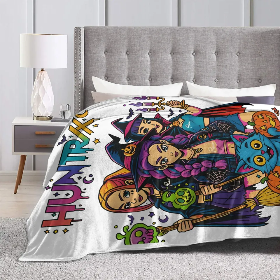 Kpop Huntrix Halloween Fleece Blanket