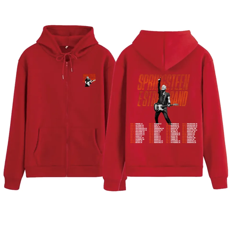 Bruce Springsteen Zipper Hoodie | Casual Shirt | Unisex Winter Shirt