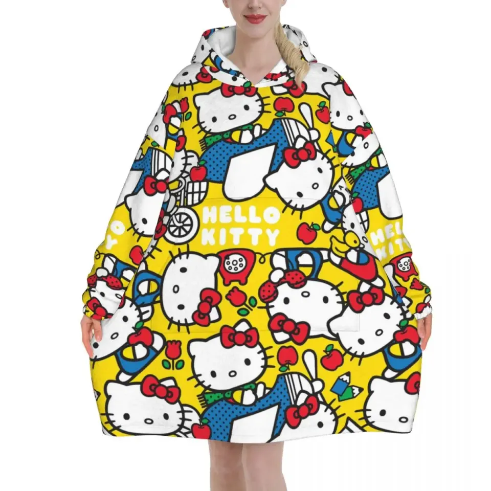 Hello Kitty Cartoon Blanket Hoodie