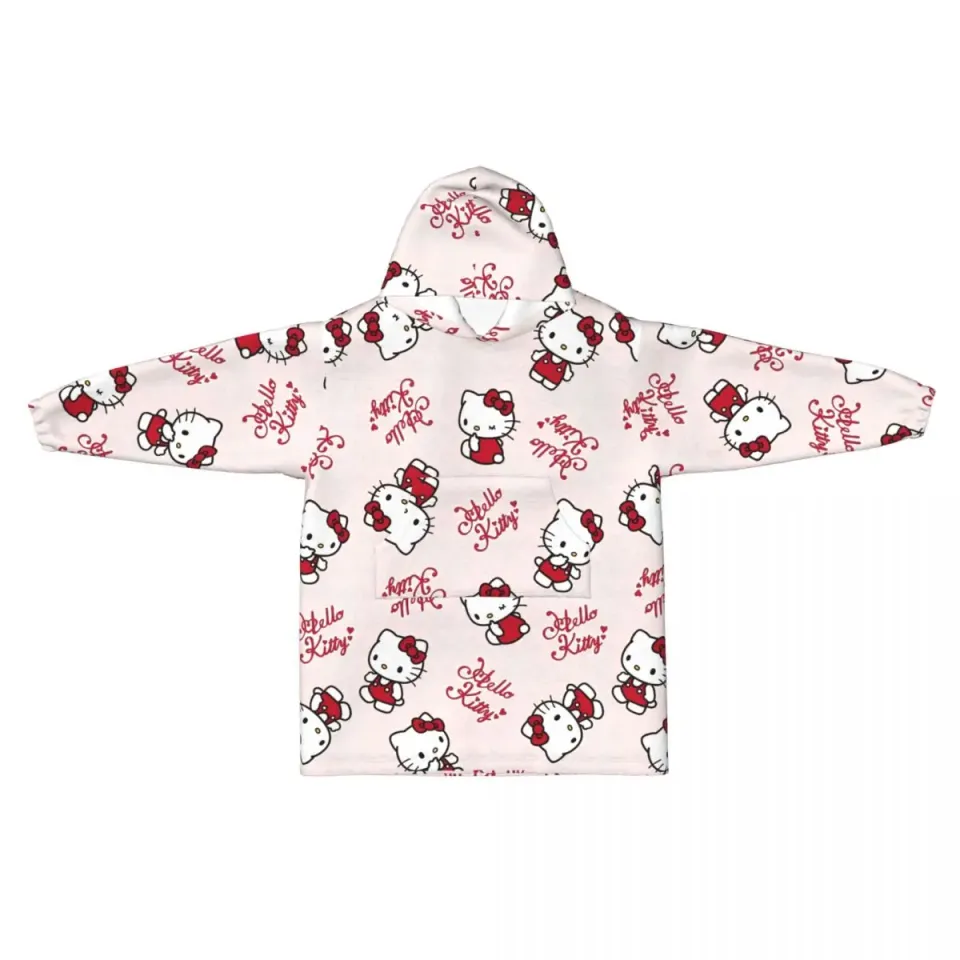 Children's Hello Kitty Kawaii Cat Hoodie Blanket