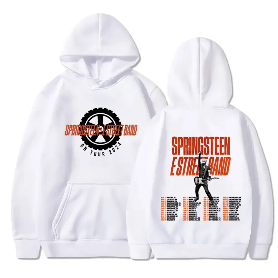 Bruce Springsteen and E Street Band 2024 Tour Hoodies, Men Women Fashion Harajuku Long Sleeve Oversized Streetwear