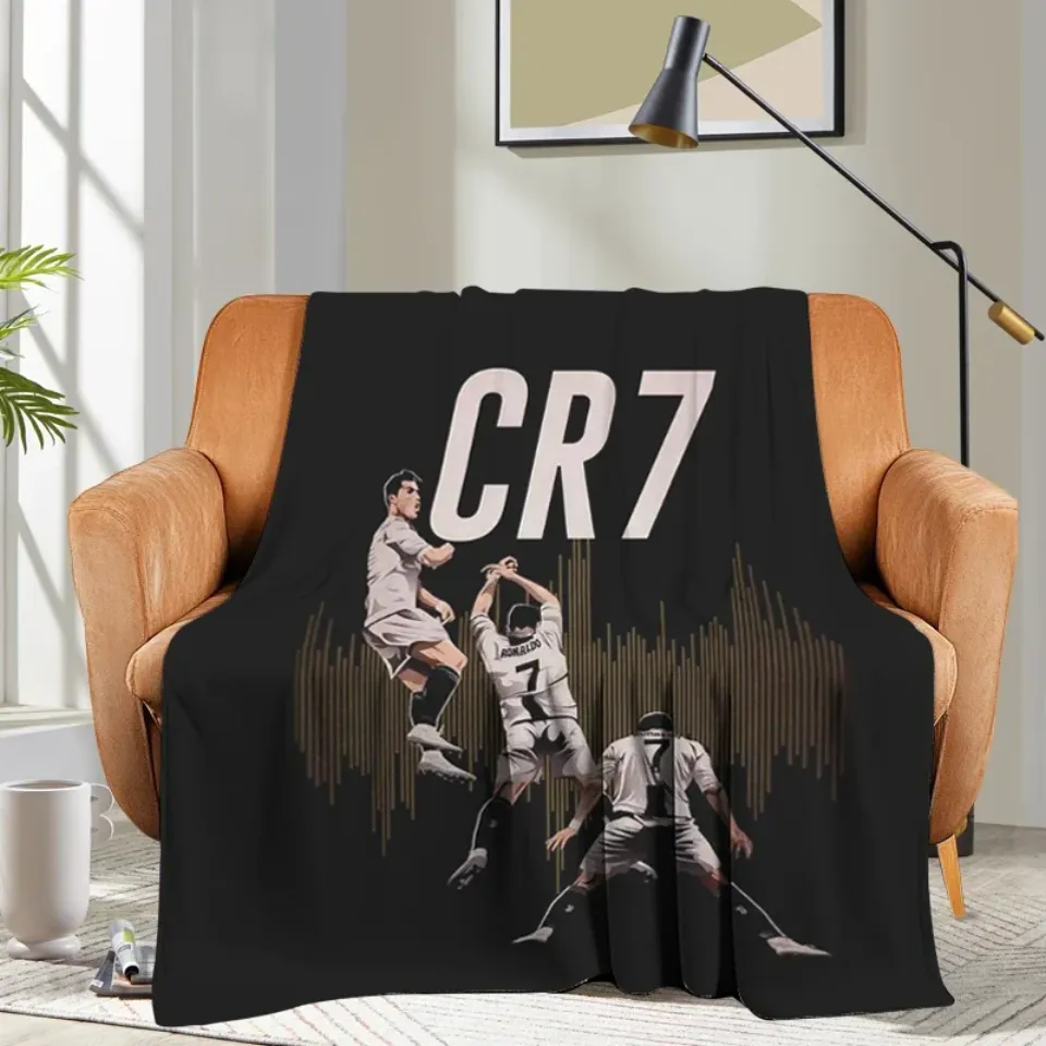 Custom Blanket Sofa Ronaldo CR7 Bed Camping Nap Fluffy Soft Blankets for Winter Warm King Size Microfiber Bedding