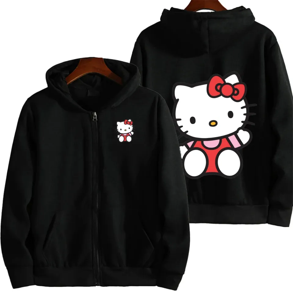 Hello Kitty Red Men Zip Up Hoodie