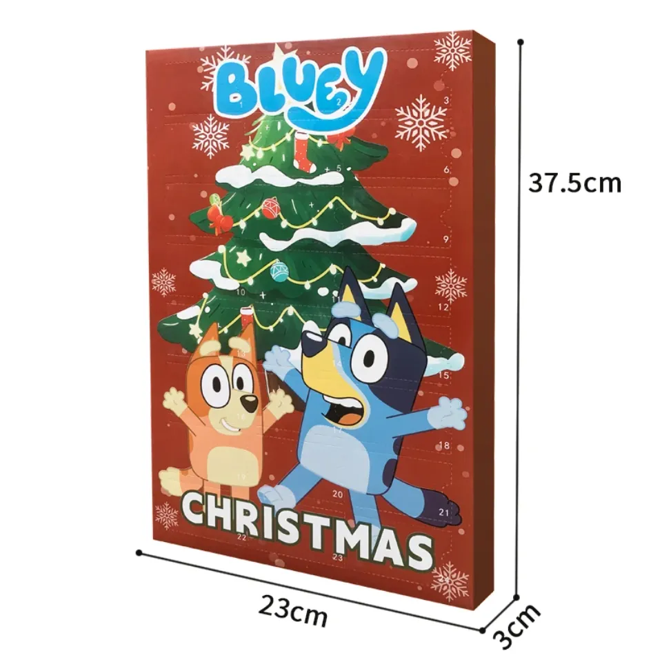 BlueyDad Bingo Advent Calendar Anime Figure Model Dolls Badge Keychain Children Holiday Christmas Countdown Calendar Blind Box Toys