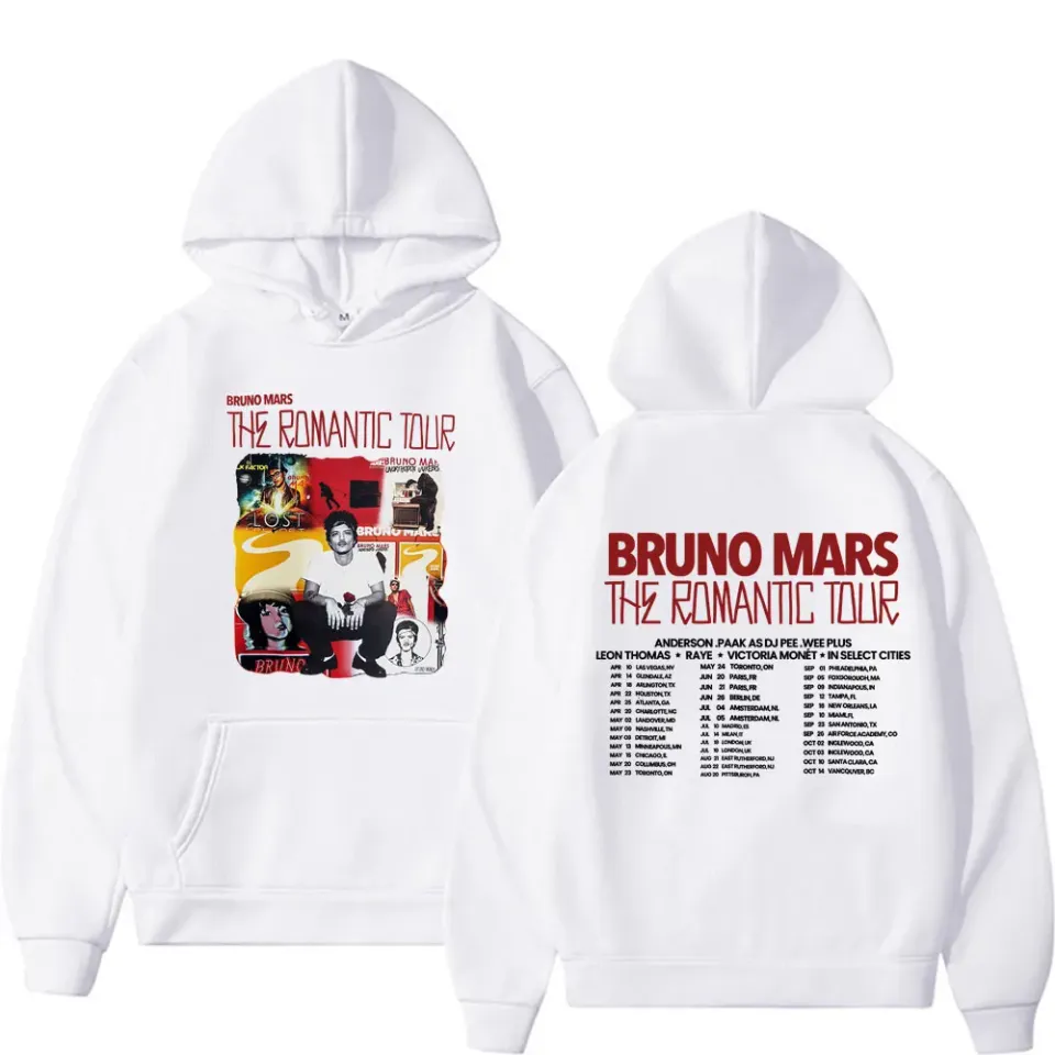 Rapper Bruno Mars Romantic Tour 2026 Concert Hoodies