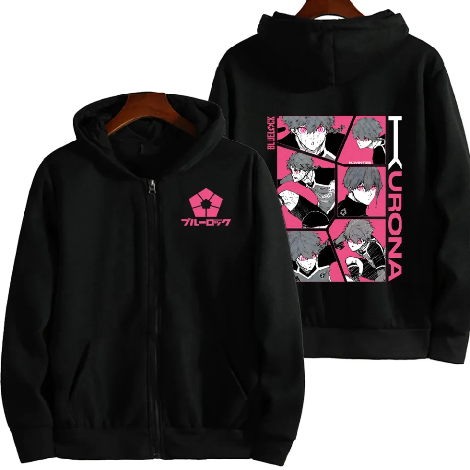 Blue Lock Kurona Ranze Men Zipper Hoodie