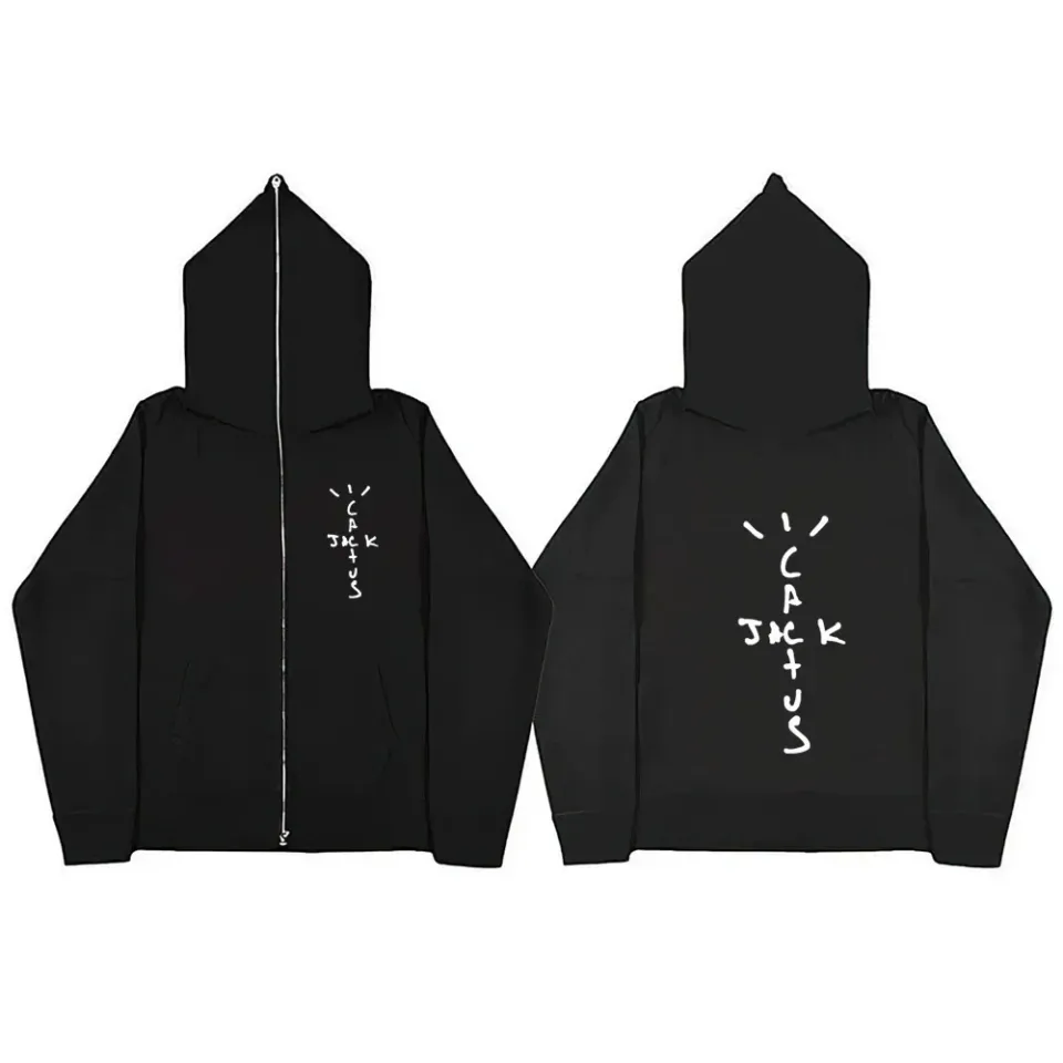 Travis Hip-hop Rapper Printed Zip Up Hoodie