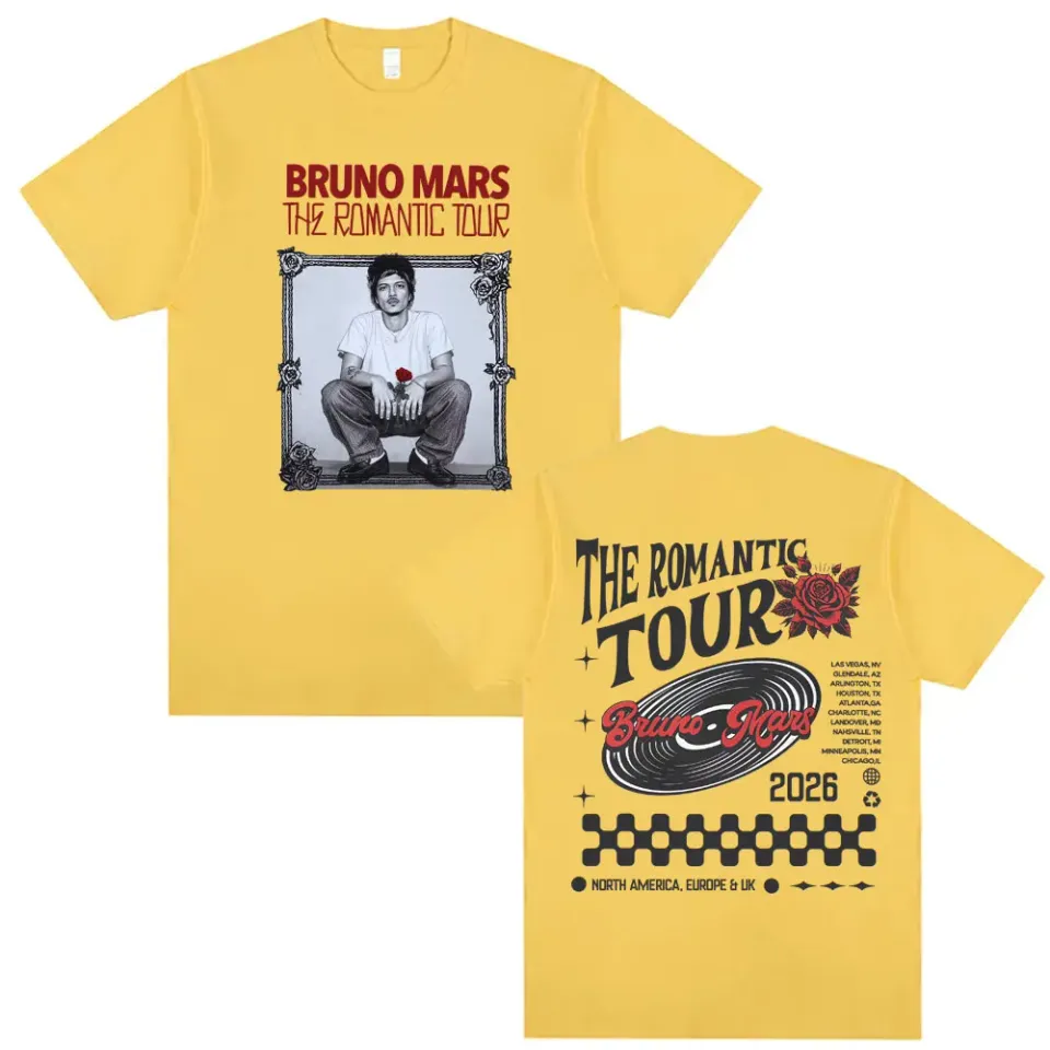 Bruno Mars The Romantic Tour 2026 T Shirt