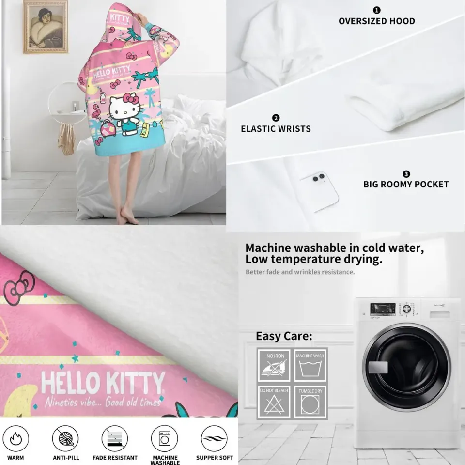 Kawaii Hello Kitty Oversized Blanket Hoodie