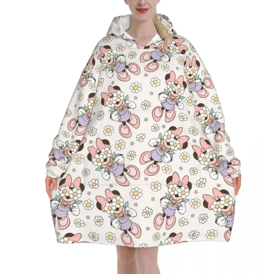 Mickey Mouse Cartoon Blanket Hoodie Oversized