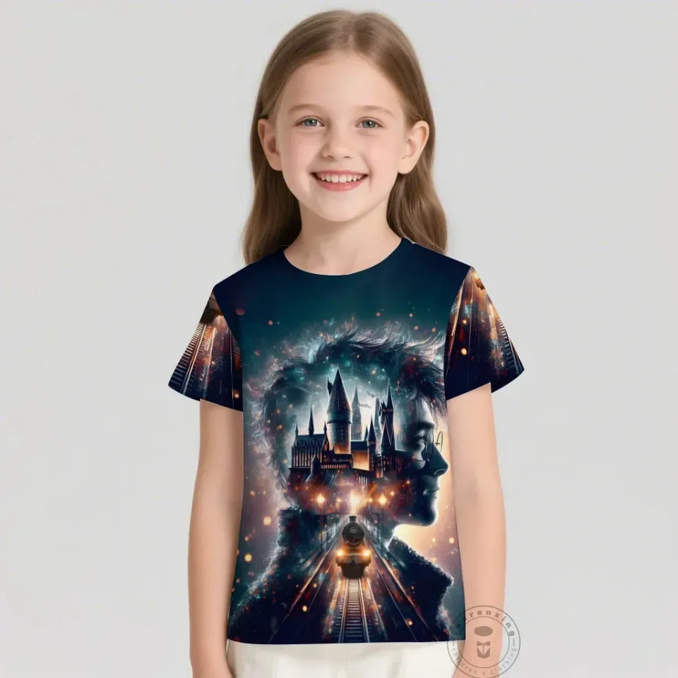 T Shirts Anime Harry Potter 3D Print Kids T Shirt Fashion Casual Cartoon Round Neck T-shirt Boy Girl Children Clothing Tees Tops