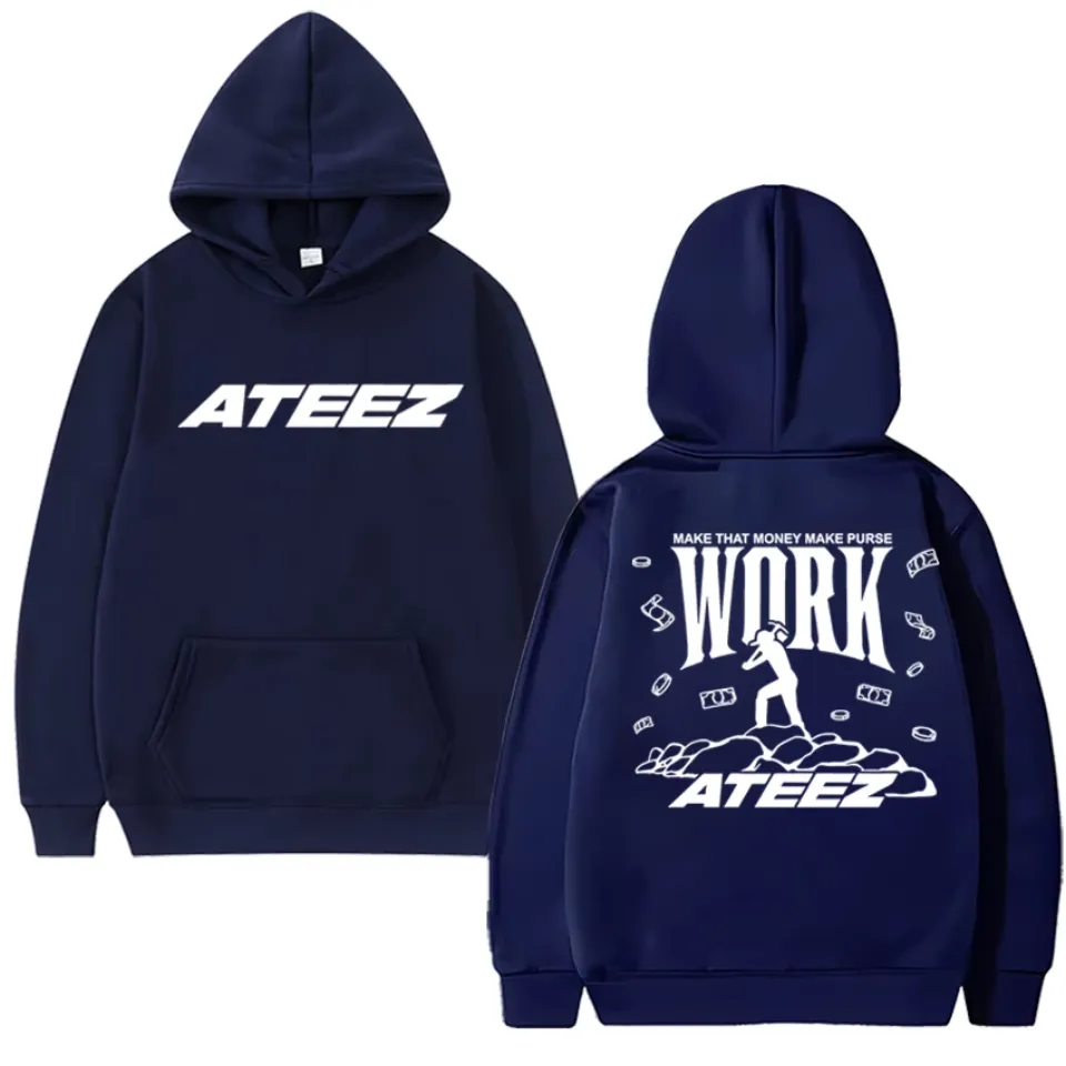 Kpop Ateez world Tour 2025 Double Sided Hoodie
