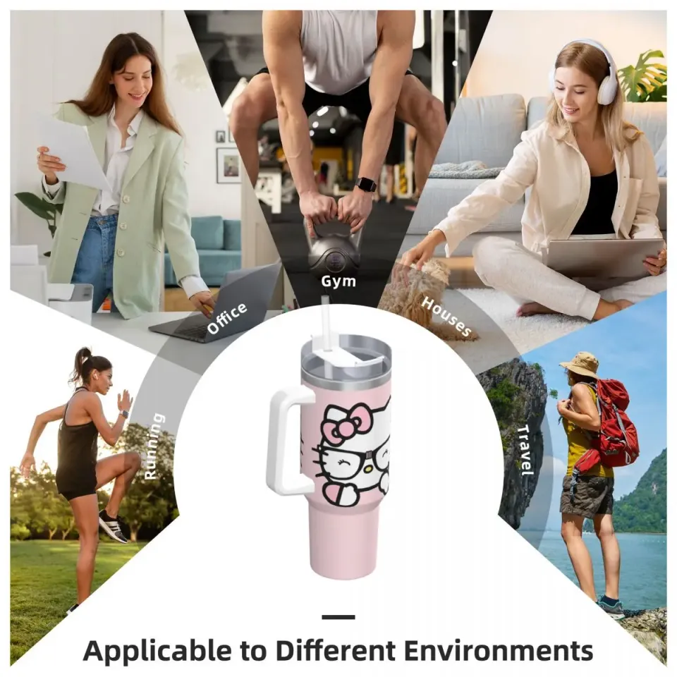 Hello Kitty Tumblers 40 oz With Handle | Christmas Gift