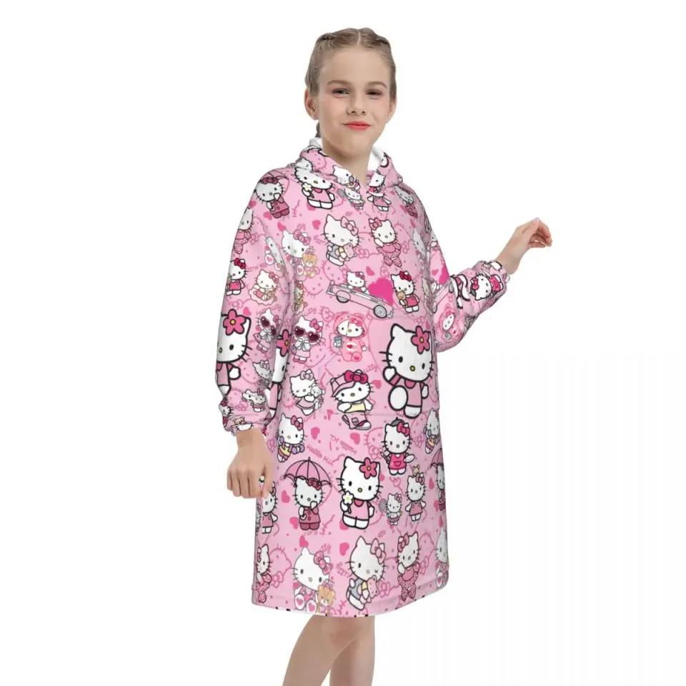 Hello Kitty Hoodie Blanket