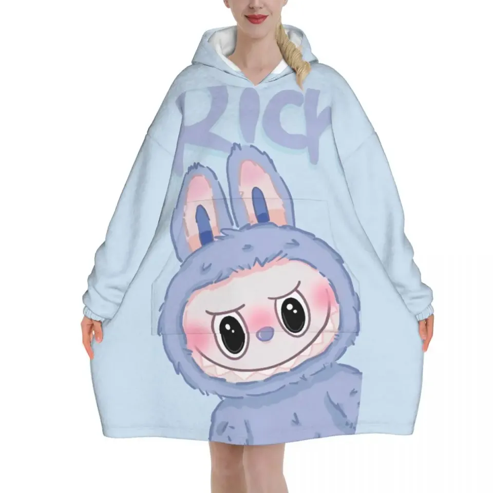 Oversized Labubu Blanket Hoodie