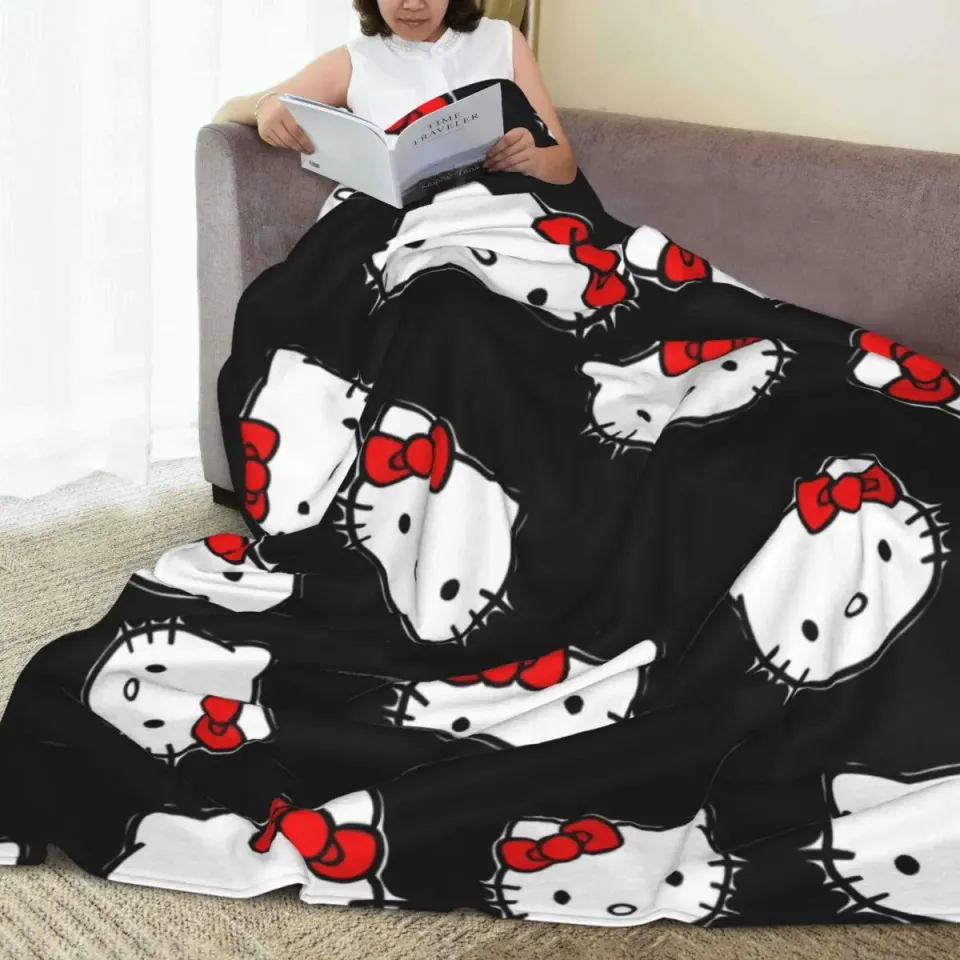 Hello Kitty Head Fleece Blanket