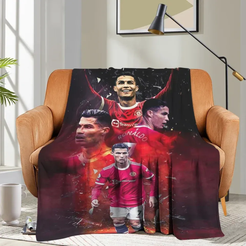 Custom Blanket Sofa Ronaldo CR7 Bed Camping Nap Fluffy Soft Blankets for Winter Warm King Size Microfiber Bedding