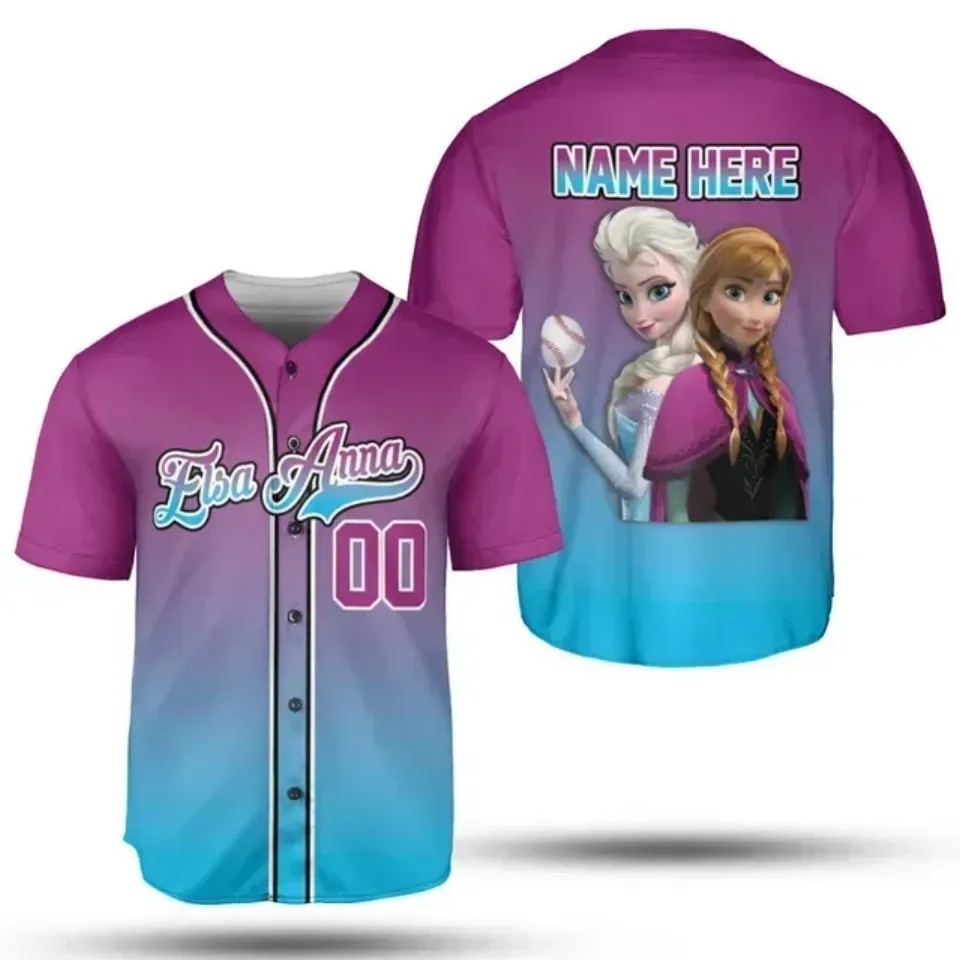 2025 Customized Disney Princess Elsa Baseball Jersey