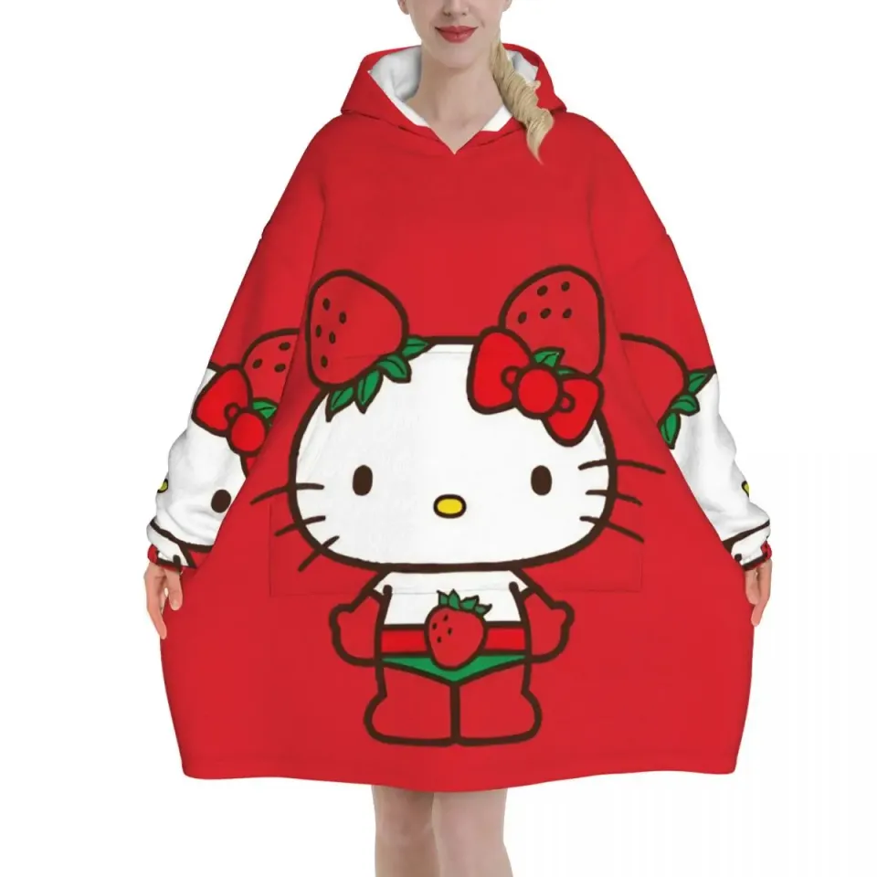 Hello Kitty Cartoon Blanket Hoodie