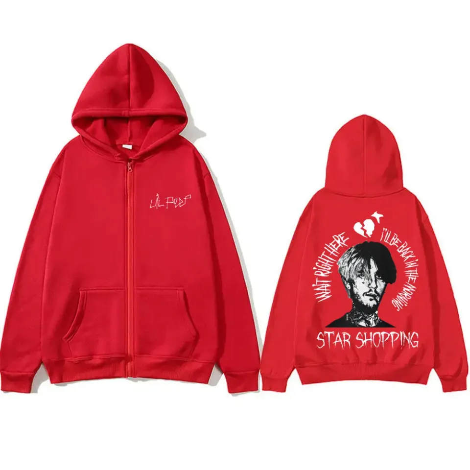 Rapper Lil Peep Star Shopping Zipper Hoodie Cry Baby Zip Up Jacket