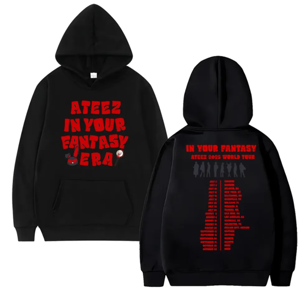 Korea Ateez 2025 World Tour Double Sided printed Hoodies