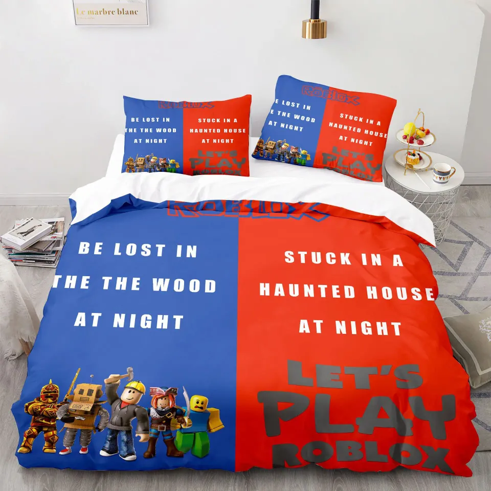 Roblox Anime Bedding Set Student Dormitory Bed Sheet
