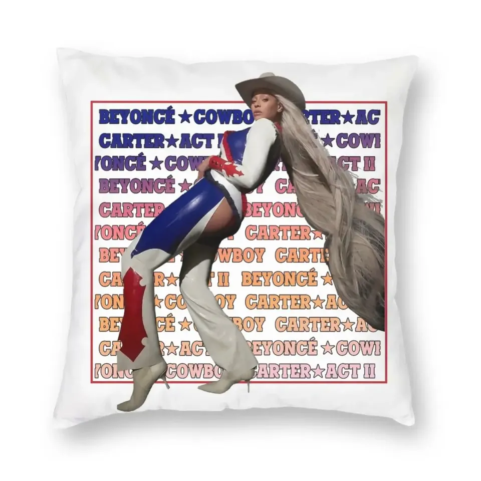 Beyonce Cowboy Carter Throw Pillow Decorative