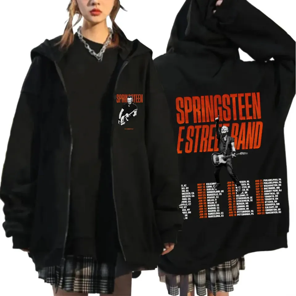 Bruce Springsteen and E Street 2024 Tour Zipper Hoodies