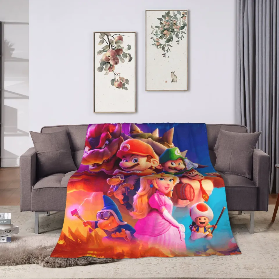 3D Super Mario Bros Cartoon Cute Fleece Blanket