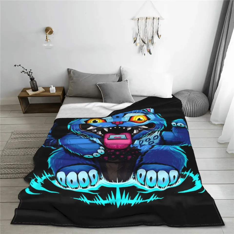 Blue Derpy Money Tiger Fleece Blanket