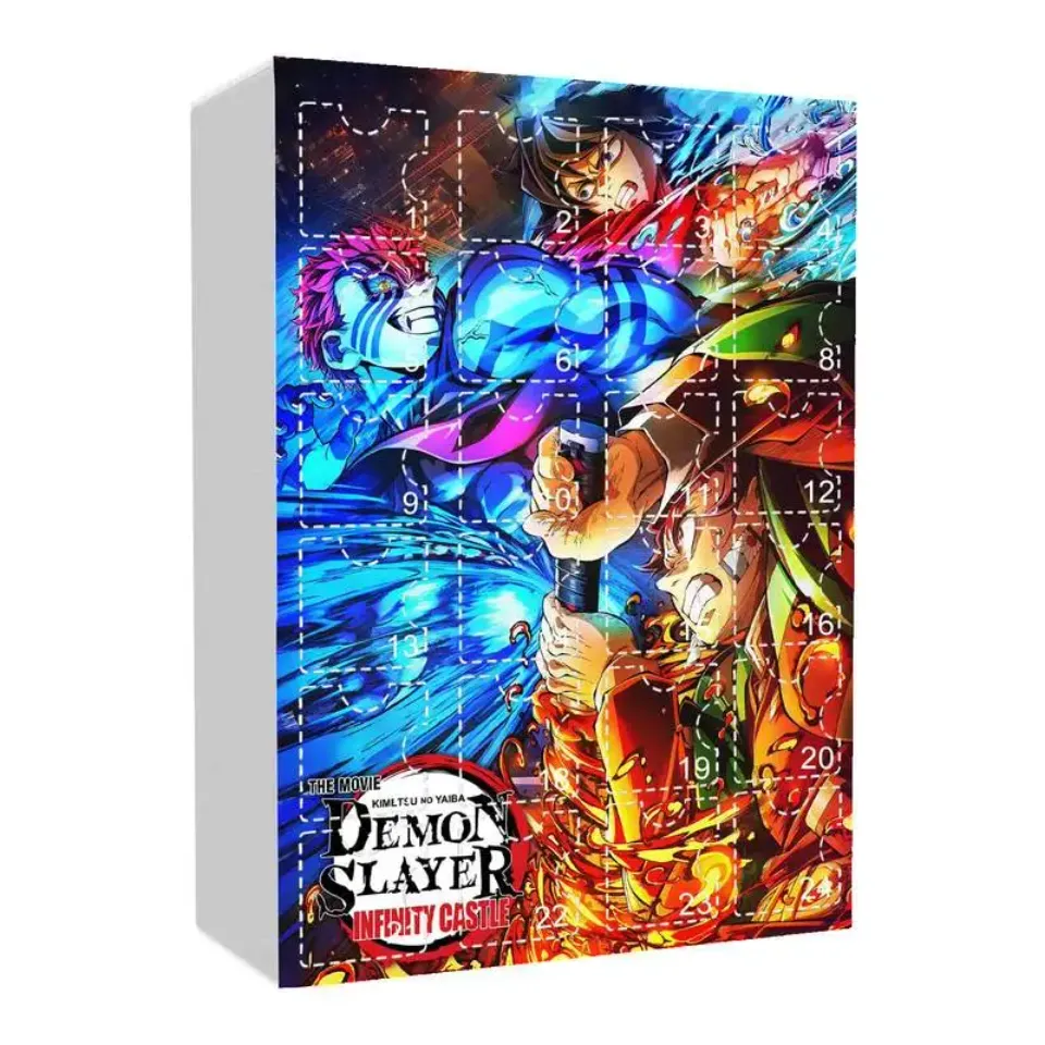 24pcs demon Advent Calendar 2025 Christmas Collectible Toy Figures Set - Includes Tomioka Giyuu Agatsuma zenittsu Tanjirou