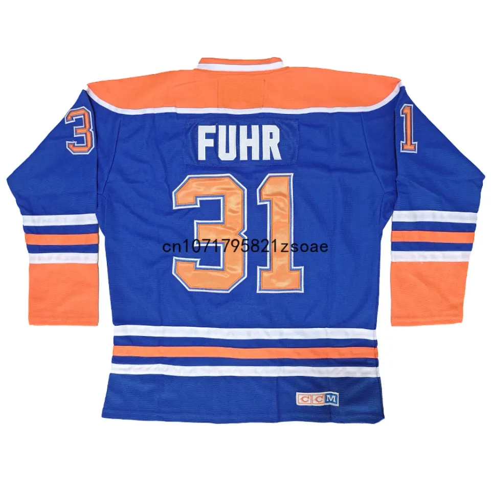 Wayne Gretzky Jersey Canada Edmonton Retro Ice Hockey Jerseys 11 Mark Messier Jersey 31 Grant Fuhr Jersey All Stitched Us M-3XL