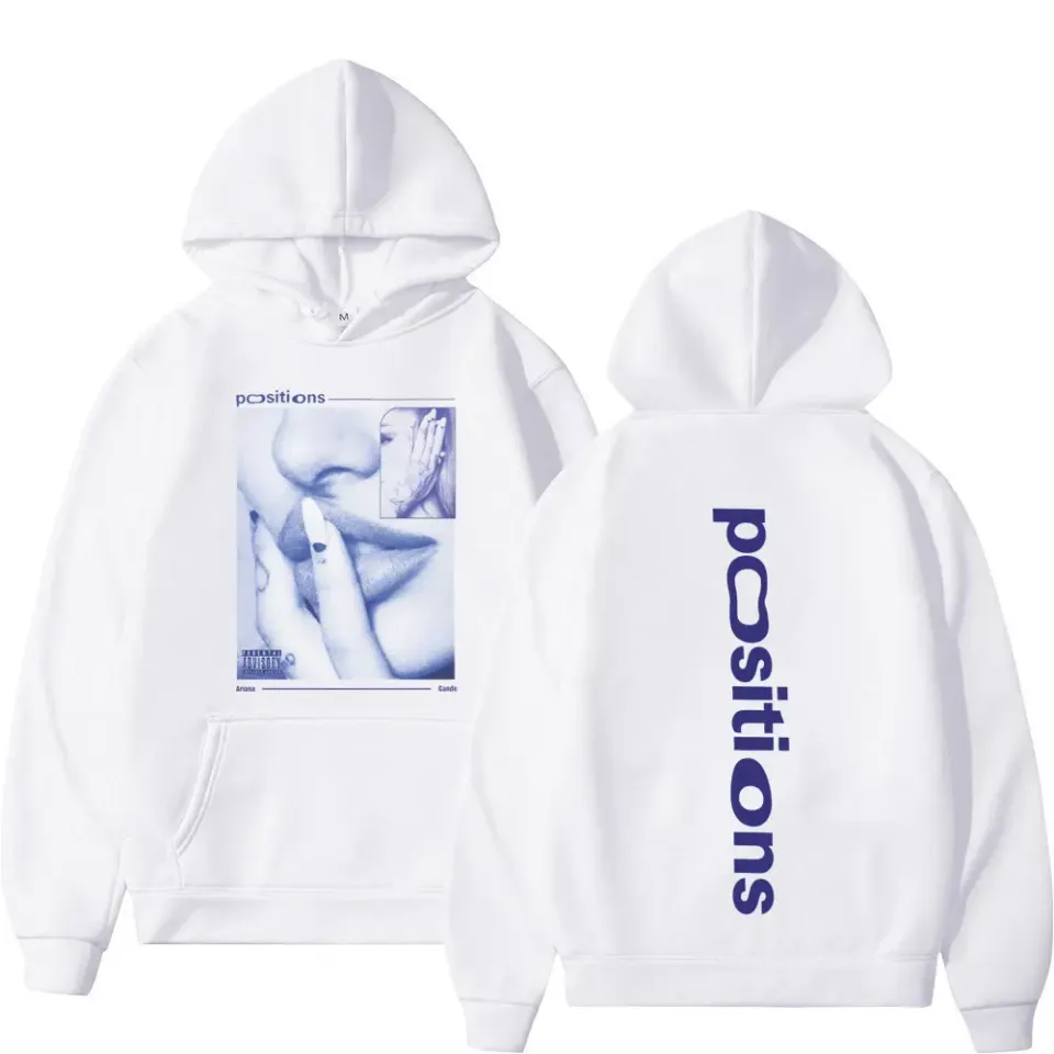 Ariana Positions Album Retro Graphichoodie Men Women Aesthetic Trendy Pullover Long-sleeved Oversized Casual Sweatshirt