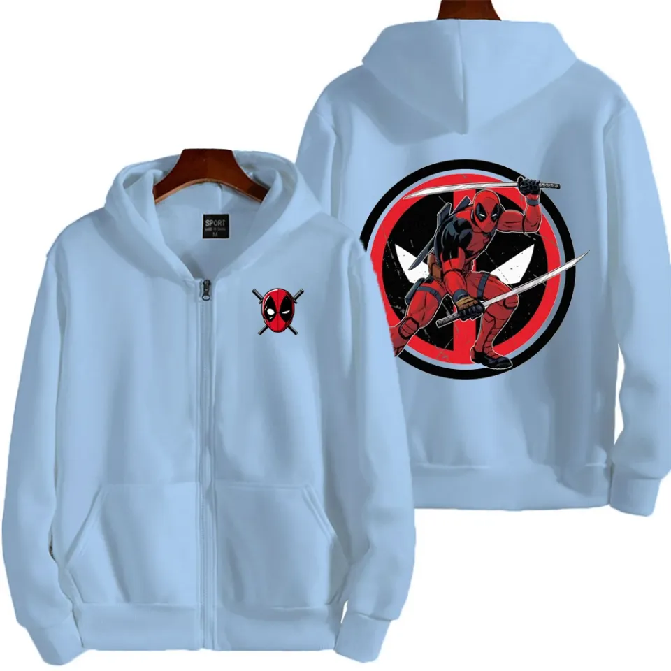 Deadpool Marvel Spring and Autumn New Men's Zipper Hoodie