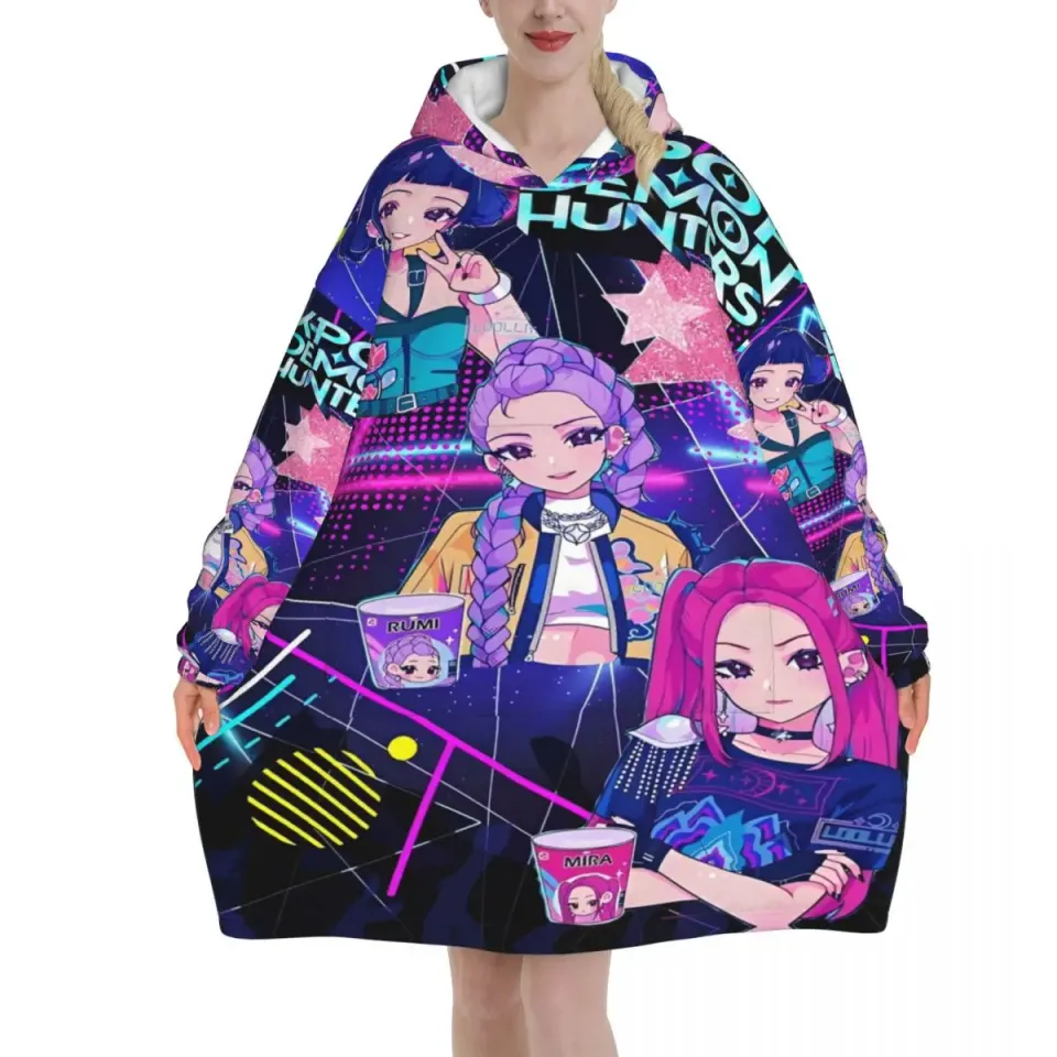 Kpop Demon Hunters Huntrix Blanket Hoodie