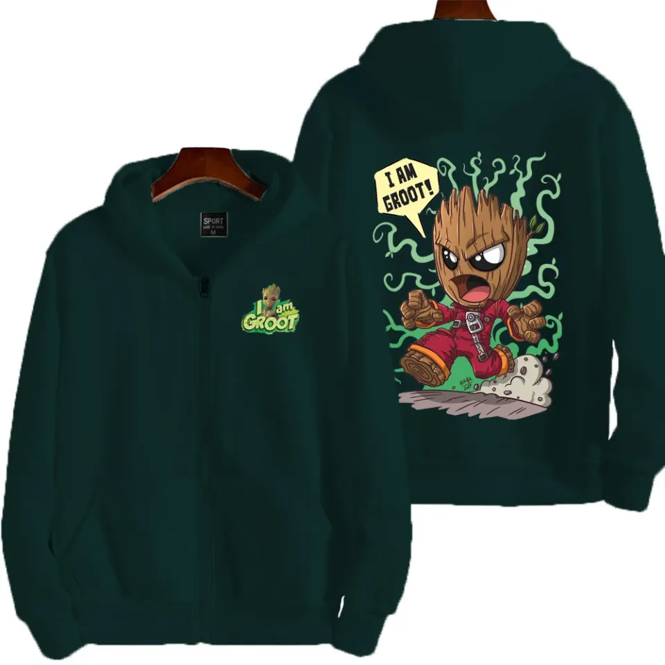I Am Groot Men Zip Up Hoodie