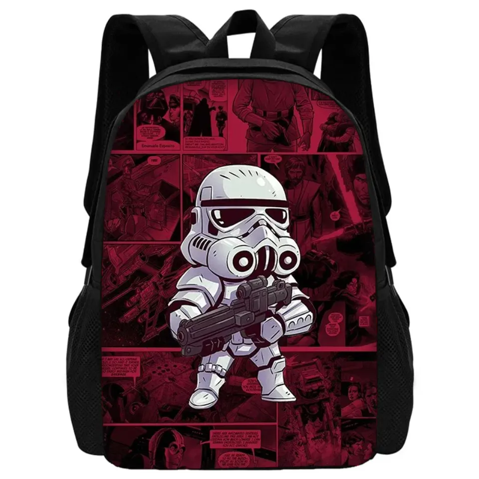 Child School Cartoon Mandalorian Star Wars Backpack