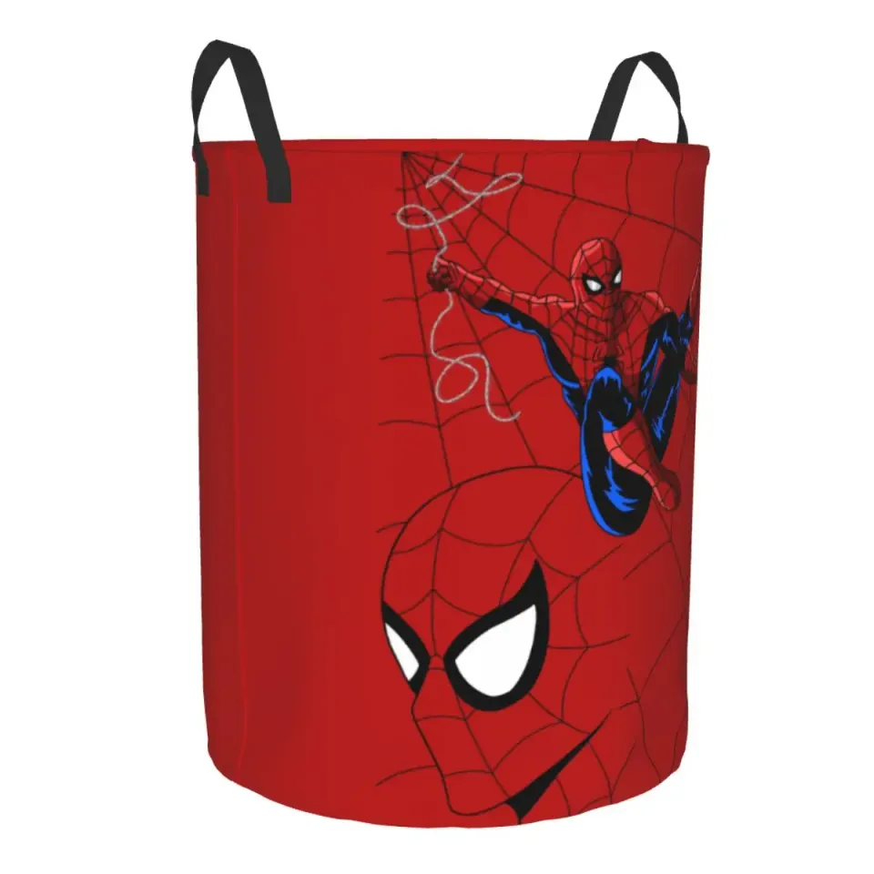Custom Action Spider Man Comics Laundry Basket