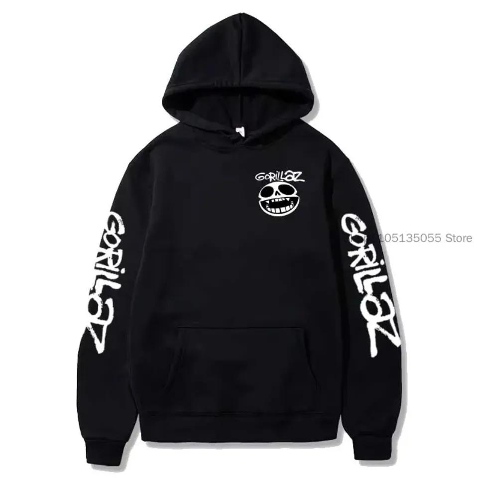 Gorillaz Hoodie Sweatshirt Oversized Hoodies Hip Hop Hoody Unisex Coats Fleece Warm Pullovers Sudader for Autumn and Winter