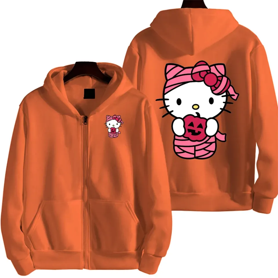 Men Christmas Hello Kitty Cartoon Hoodie