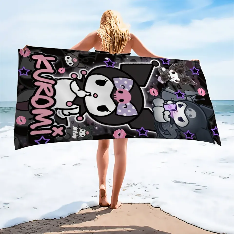 Kuromi-Themed Beach Towel