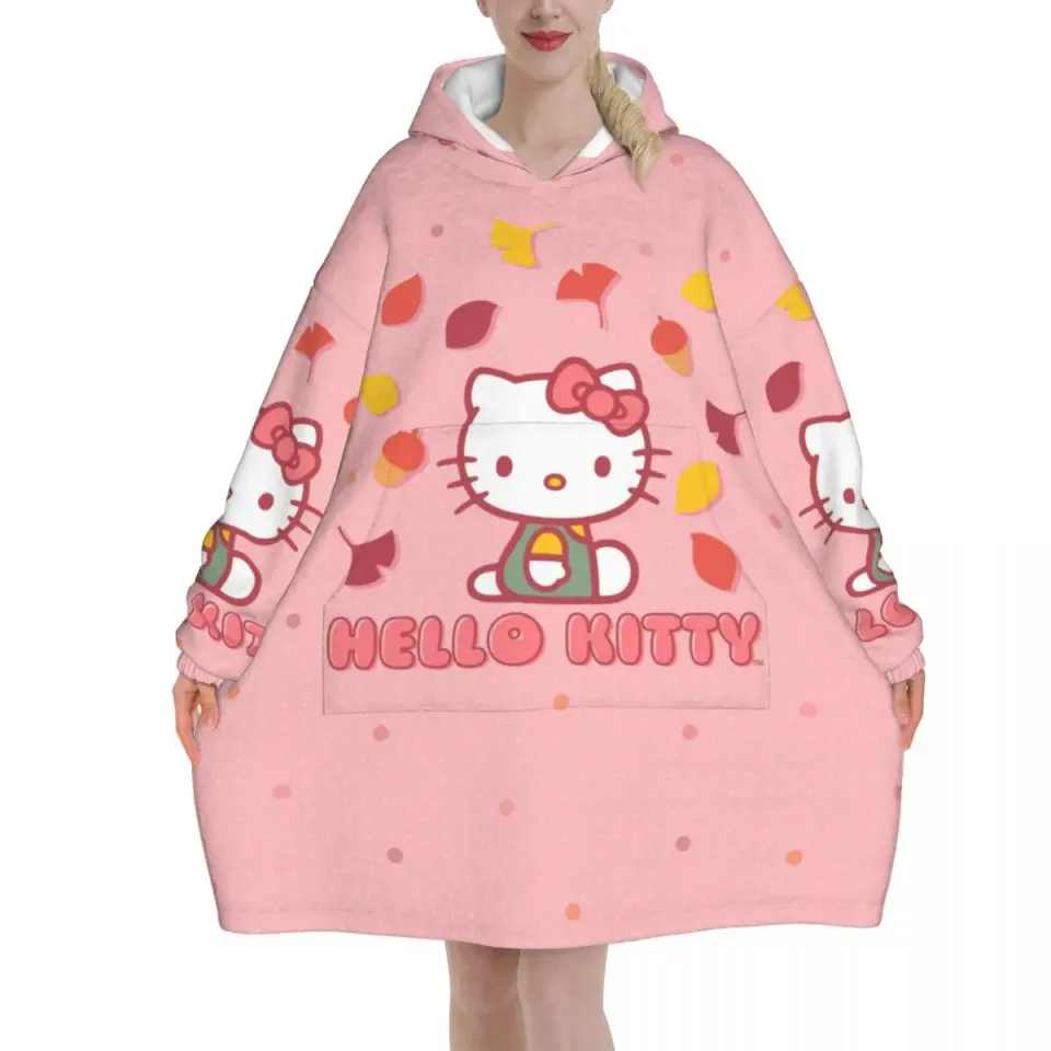 Hello Kitty Cartoon Blanket Hoodie