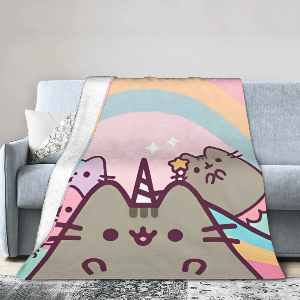 Pusheens Cartoon Cats Merch Throw Blanket