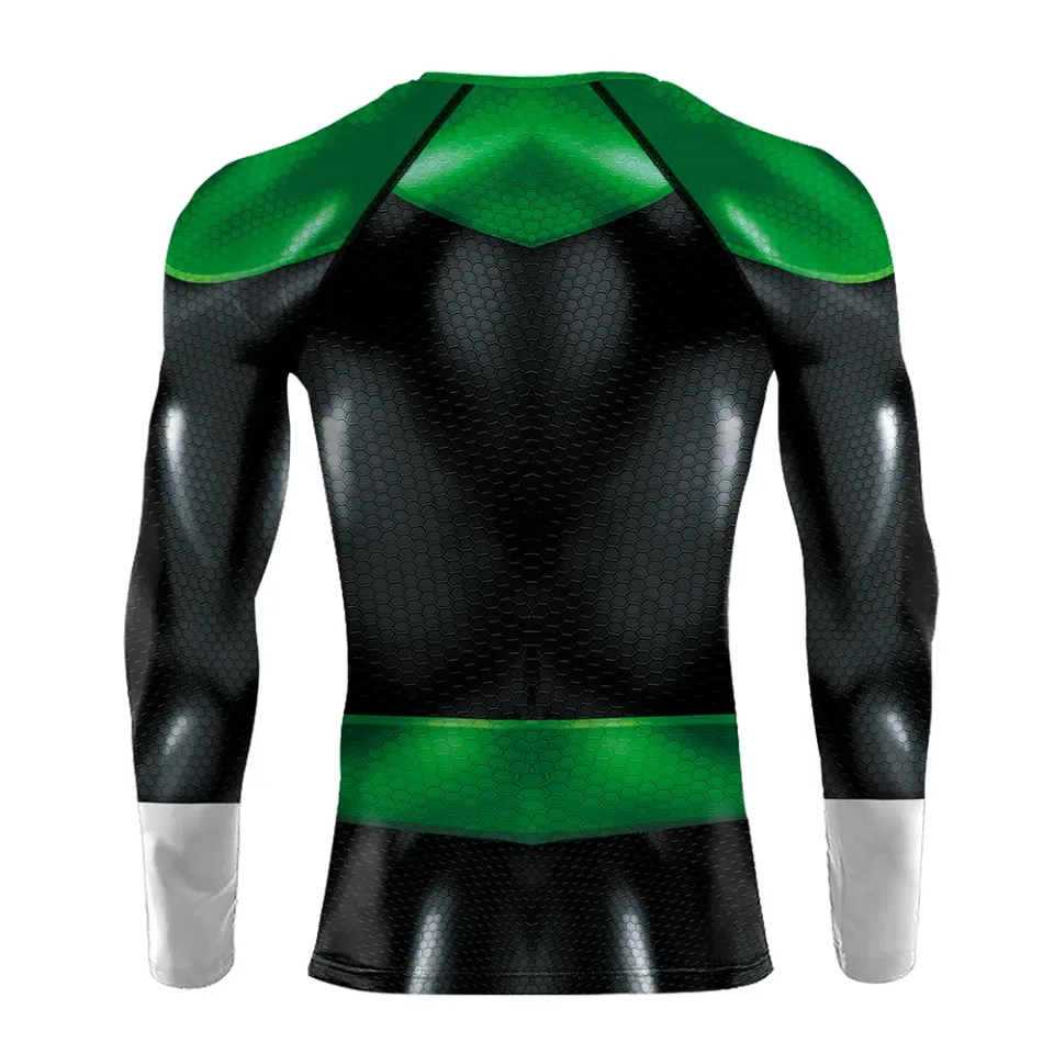 Spider Comics Shirt Men Superhero Armor 3D Printed Clothing Long Sleeve Tops Quick Drying Elastic Sport Compression Shirt