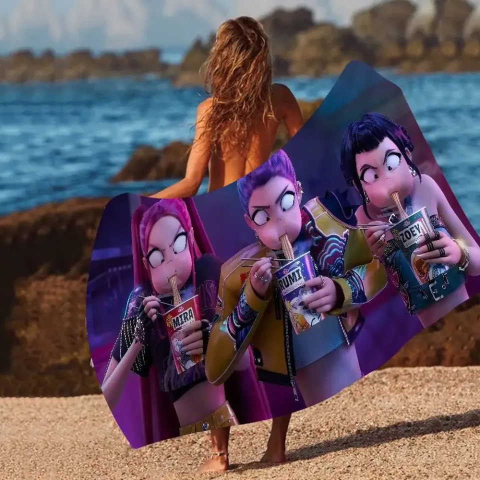 KPop Demon Hunters Beach Towel