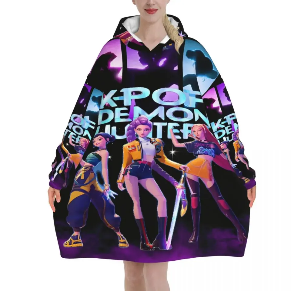 KPop Demon Hunters Huntrix Blanket Hoodie