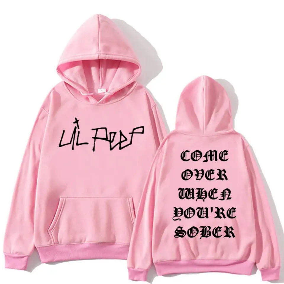 Rapper Lil Peep Come Over When You're Sober Hoodies Men Women Fashion Hip Hop Long Sleeve Warm Oversized Y2k Clothes Tracksuit