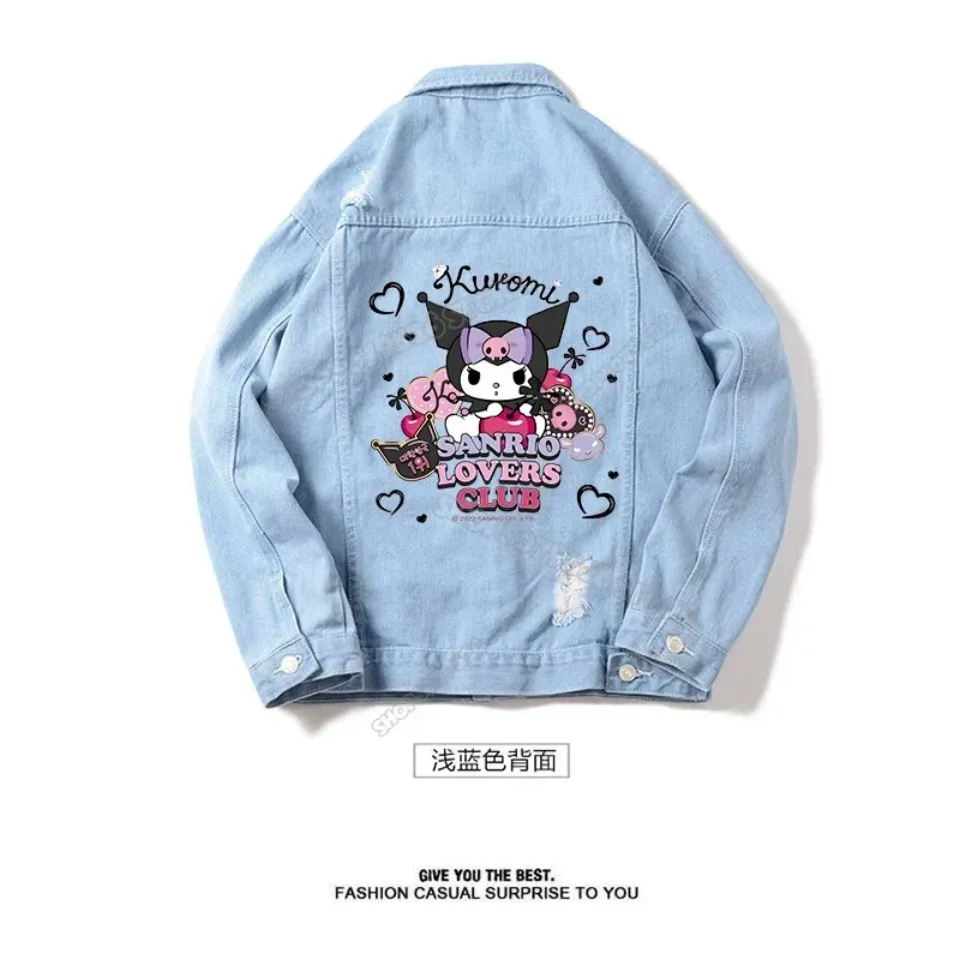 Hello Kitty Kuromi Print Denim Jacket