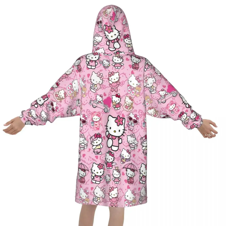 Hello Kitty Hoodie Blanket
