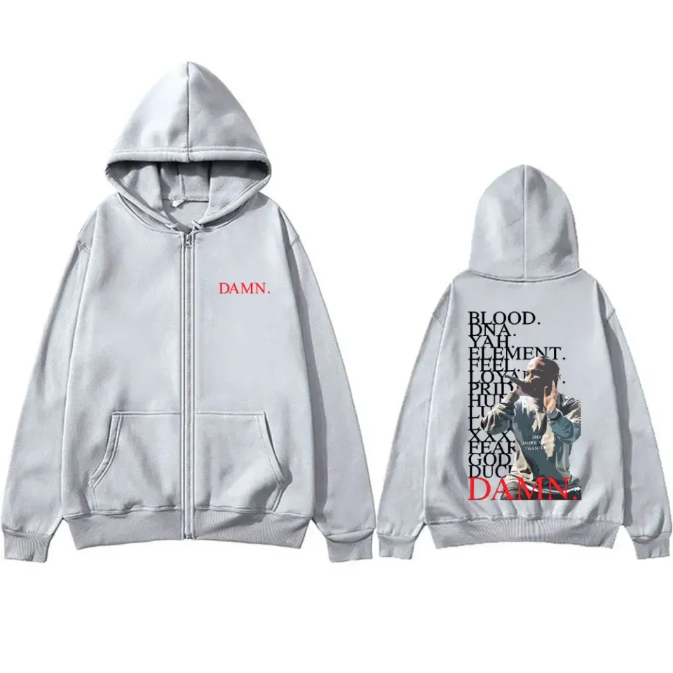 Rapper Kendrick Lamar DAMN Double Sided Zip Hoodie